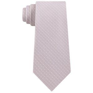 Calvin Klein Men's Slim Textured Dobby Dot Tie Beige OS B4HP